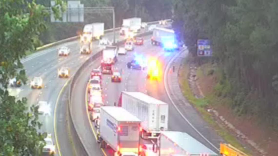 I 285 traffic DeKalb lanes closed tractor trailer crash | 11alive.com