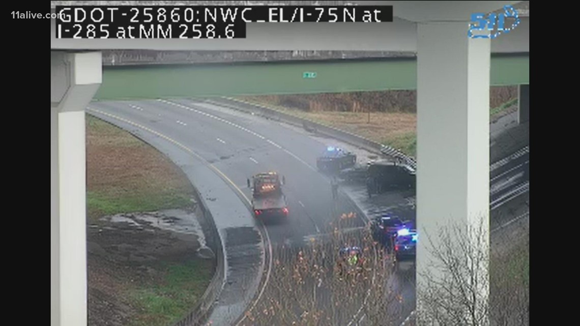 Police officer involved in crash while working accident on I-285 East ...