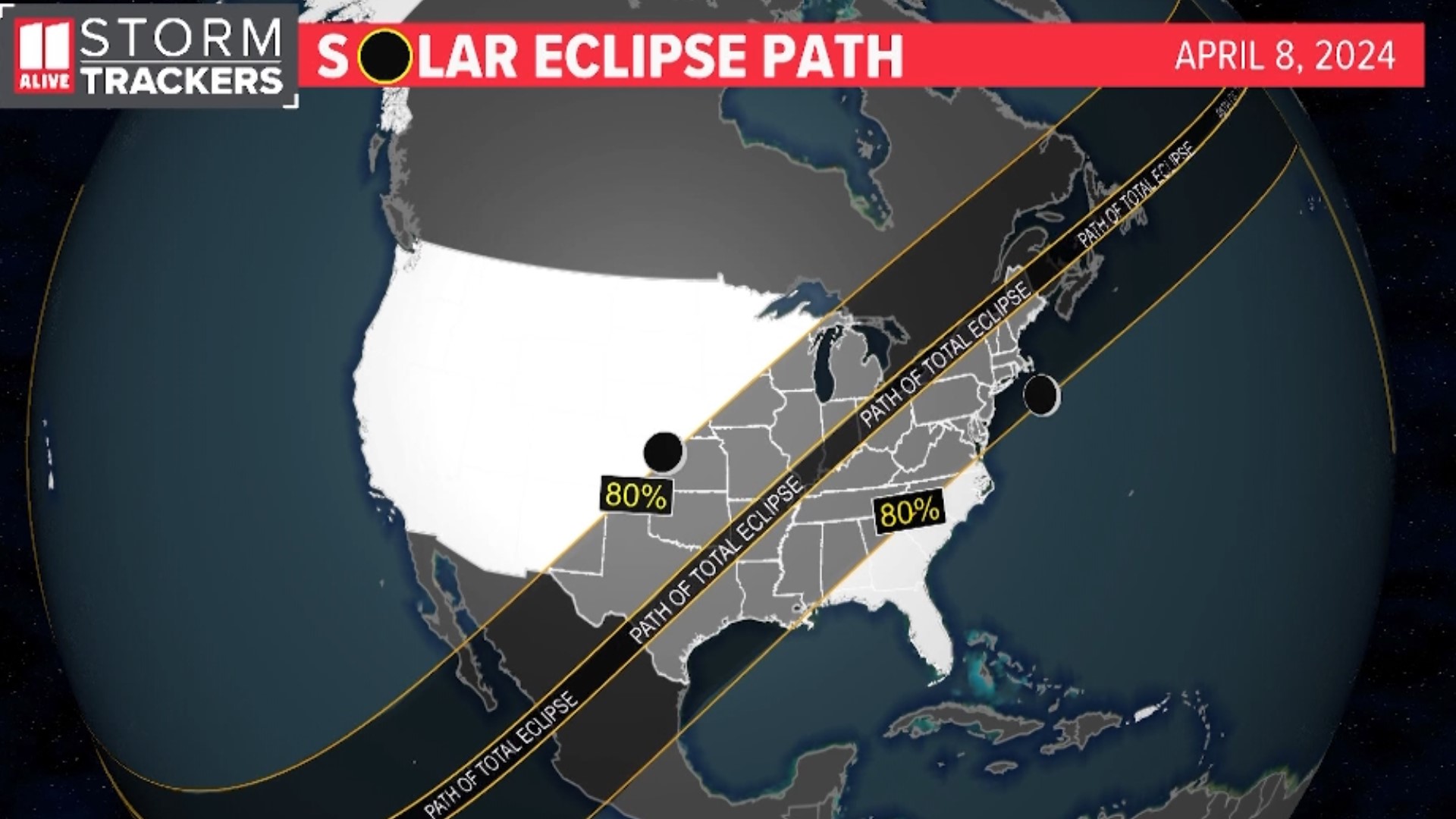 While Georgia misses out on the path of totality, you’ll still be able to see a partial eclipse.
