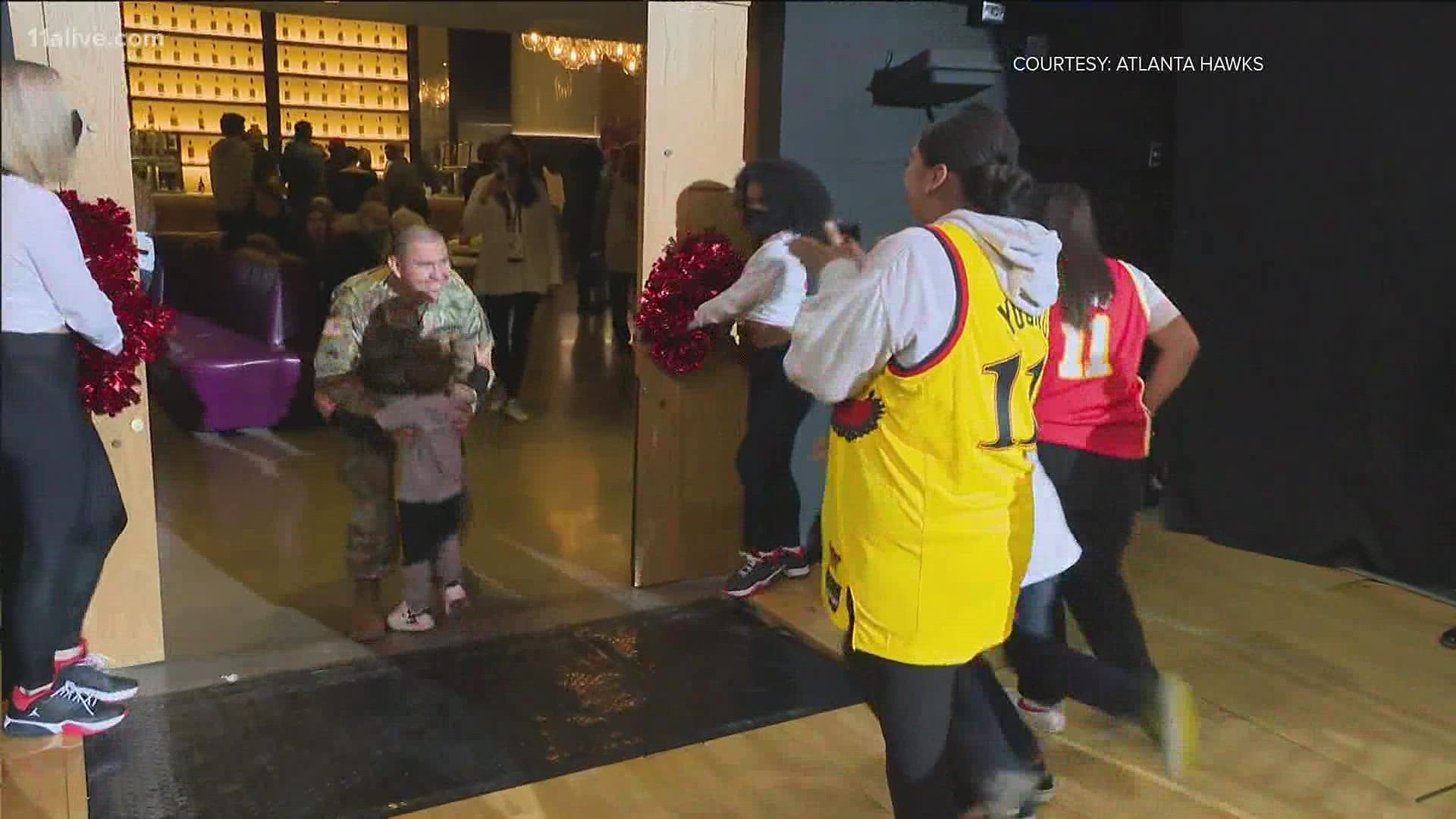 The Atlanta Hawks are helping one family come together for the holidays.