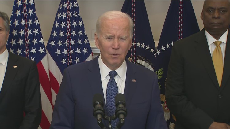 Biden delivers remarks on US sending tanks to Ukraine