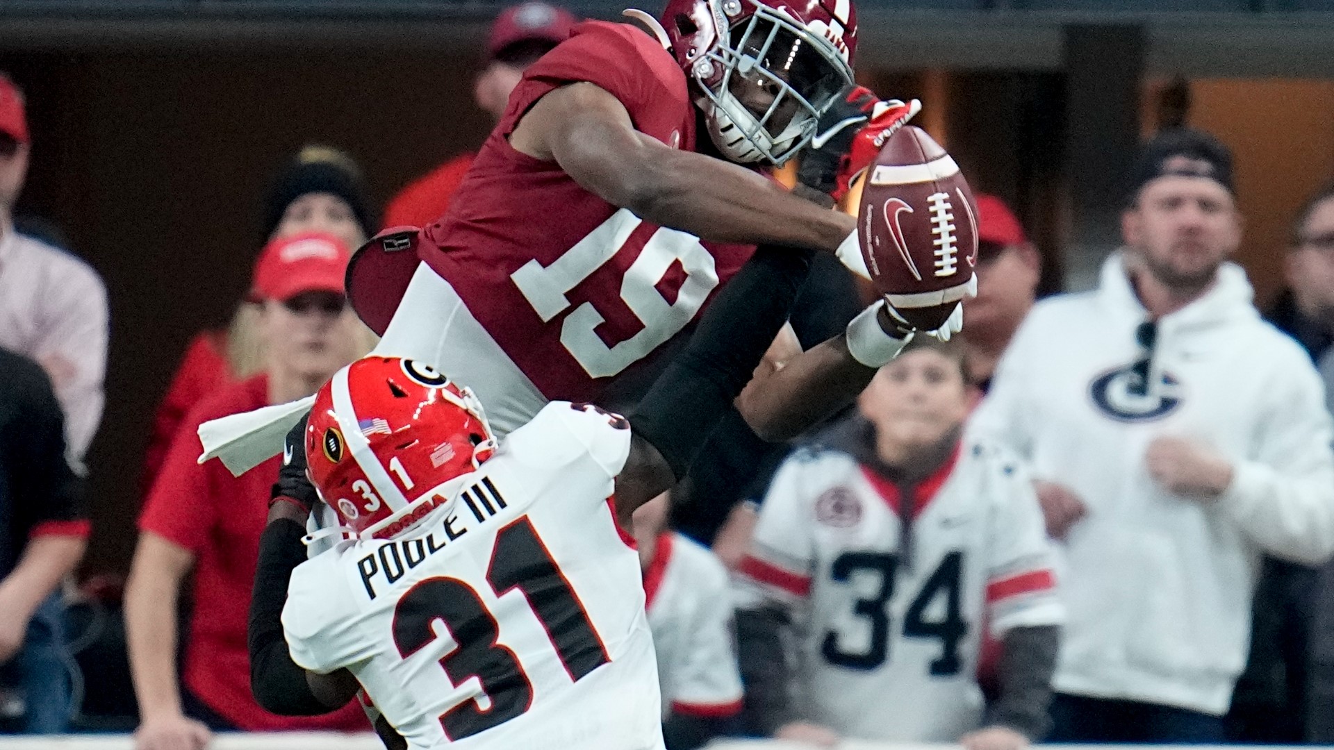 Kirby Smart and Vince Dooley after Football wins title