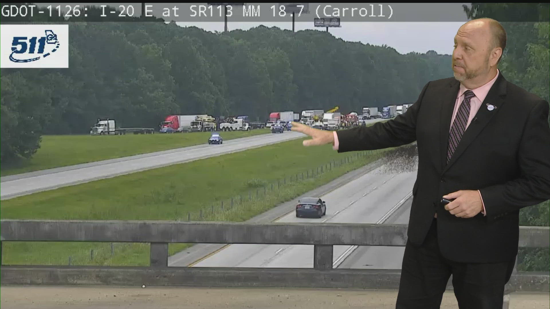 All lanes of I-20 shut down in Carroll County after car appears to go ...