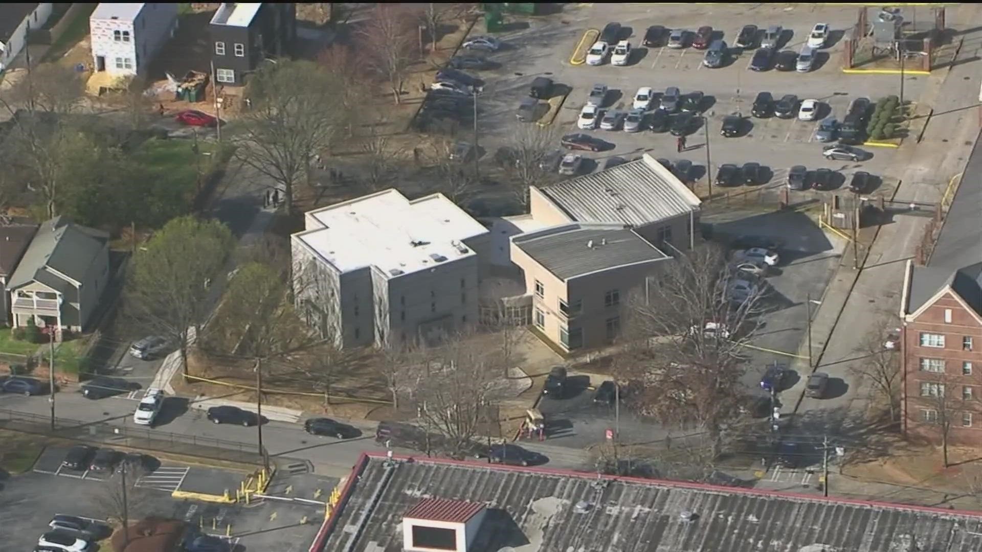 A shooting left a Clark Atlanta University student dead Tuesday outside the Lyke House Catholic Center at the Atlanta University Center.