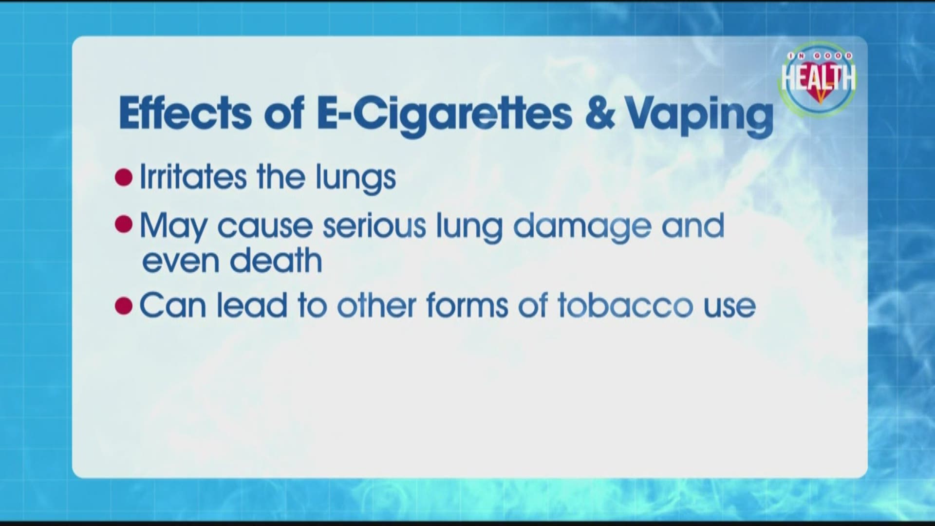 Dr. Sujatha Reddy talks about the health issues surrounding vaping on 'Atlanta & Company'