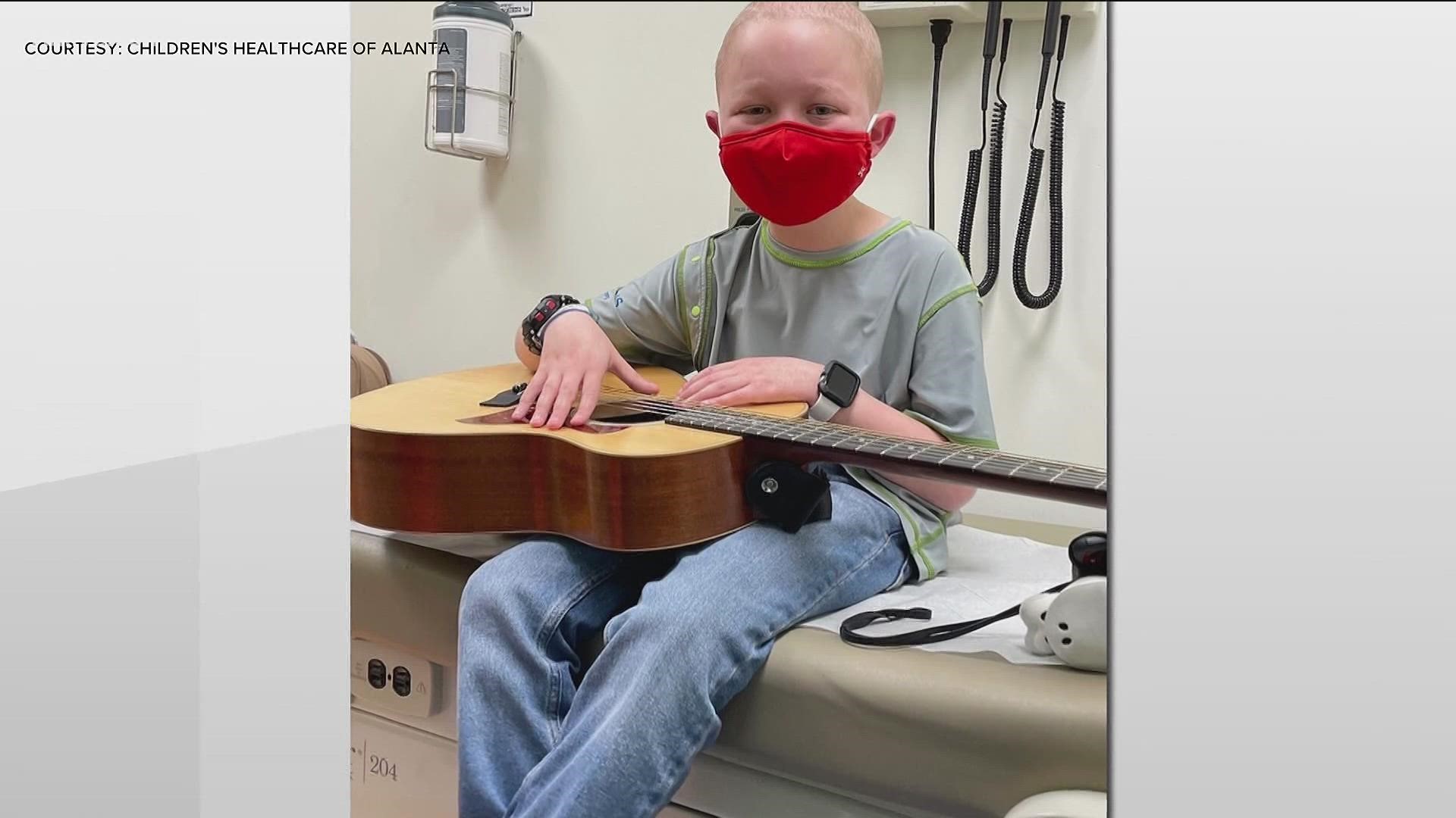 His parents said he lit up when the music therapy began and transformed his experience at the hospital.