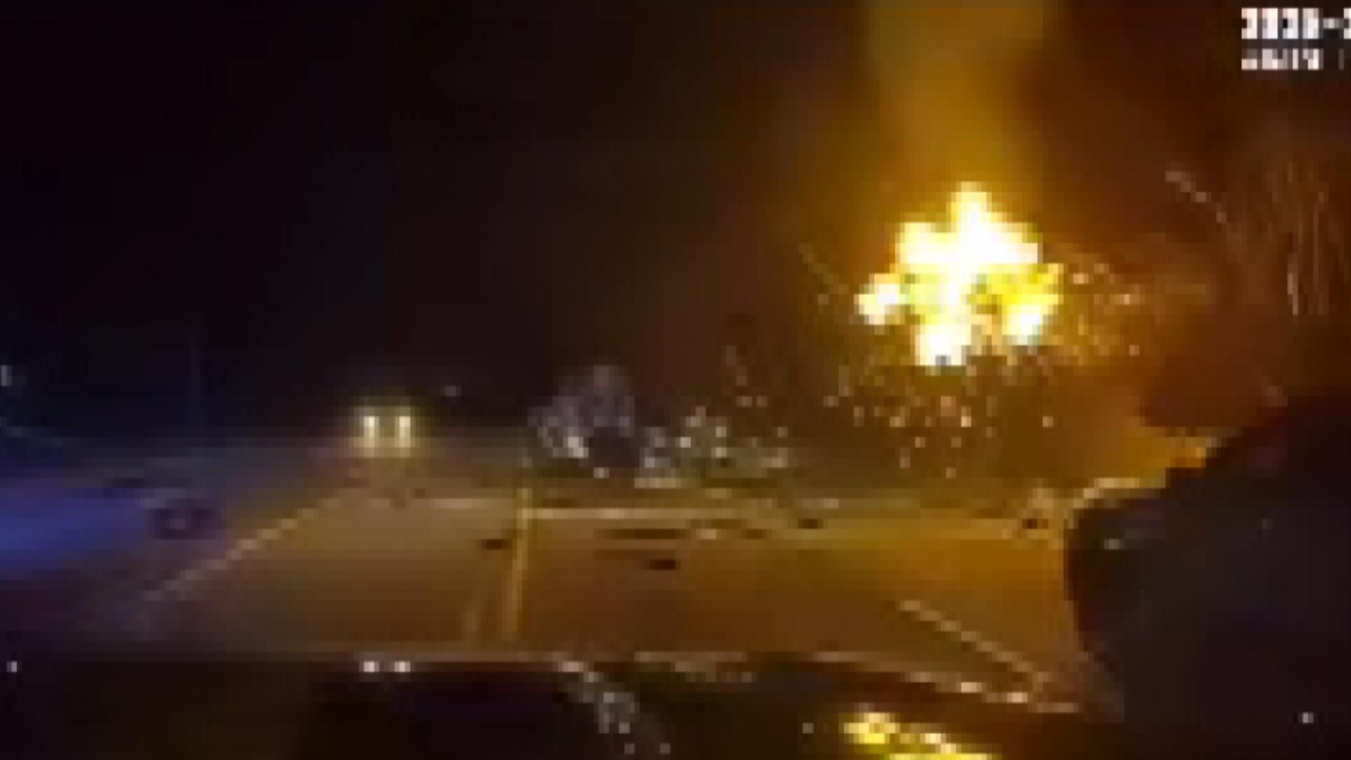 Police dashcam video of Sandy Springs chase driver slams into power ...