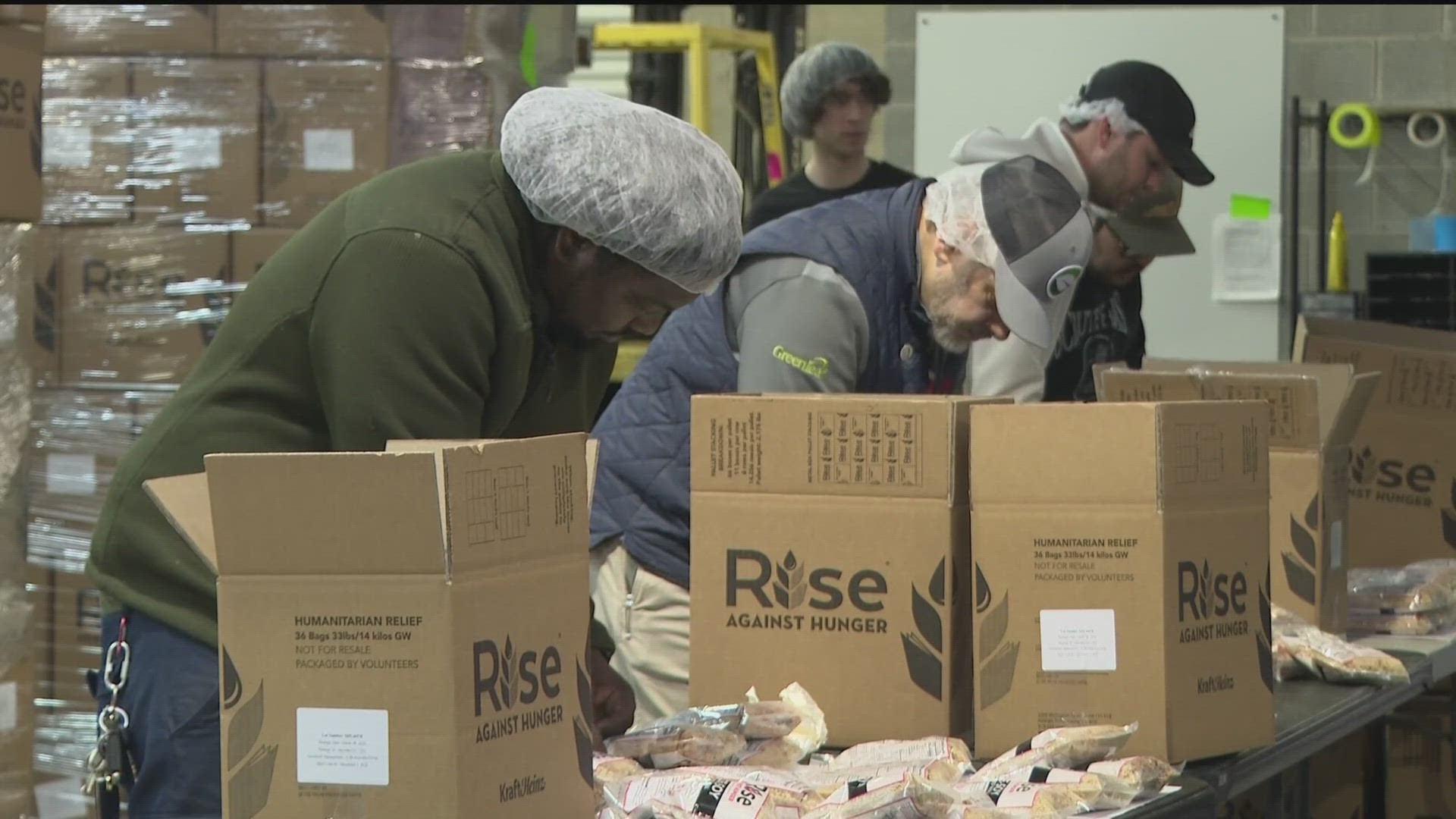 Over 10,000 meals were packaged to benefit people affected by food insecurity.