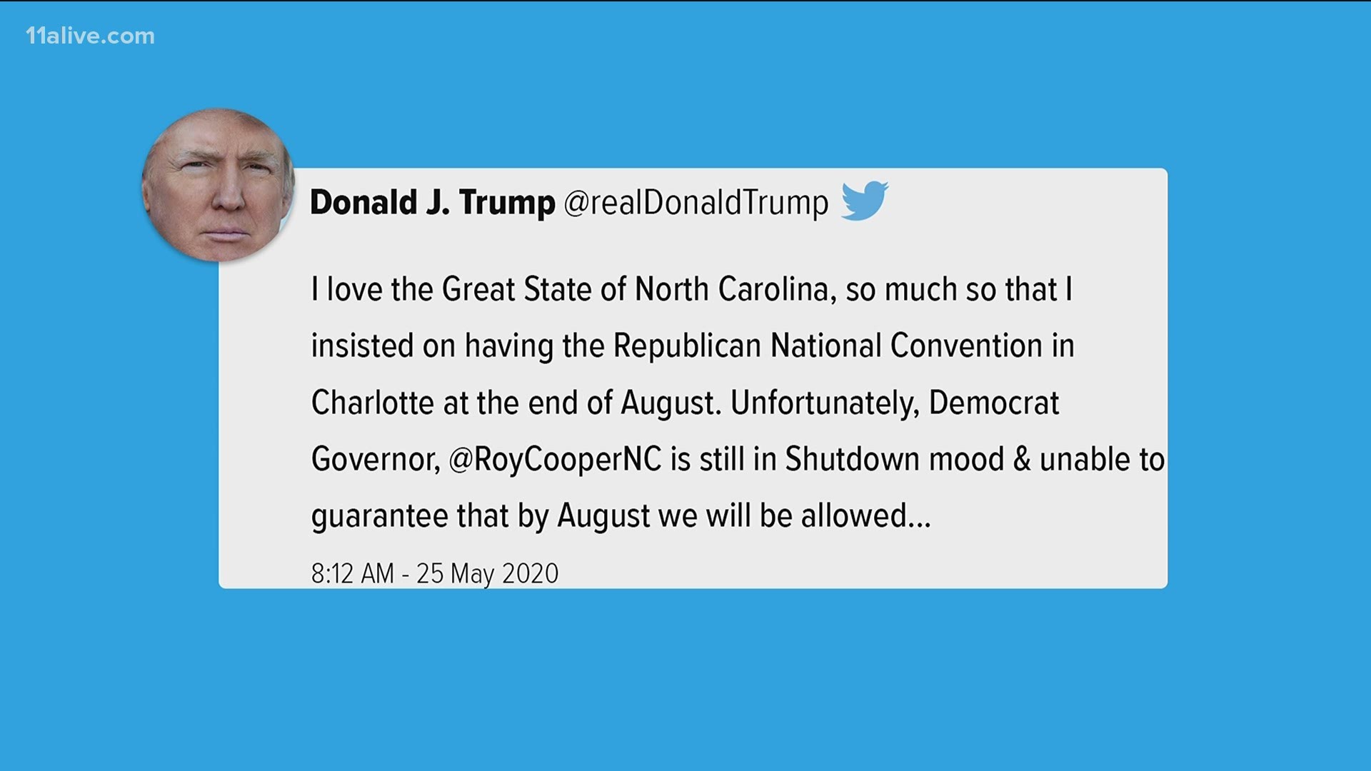 The president has indicated he wants to be able to fully fill an arena for the Republican National Convention.