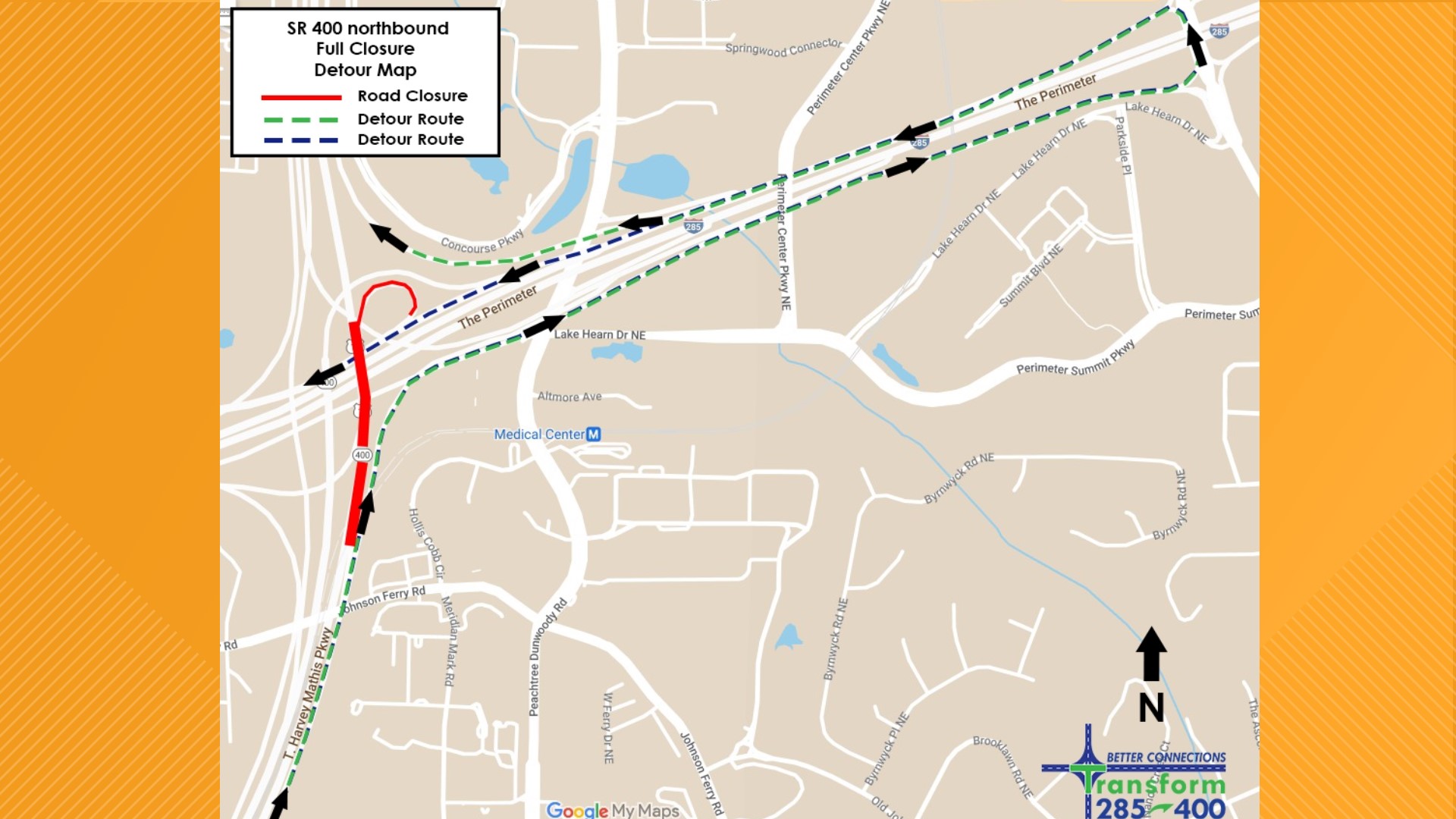 GA 400 northbound lane closures | Detour details | 11alive.com