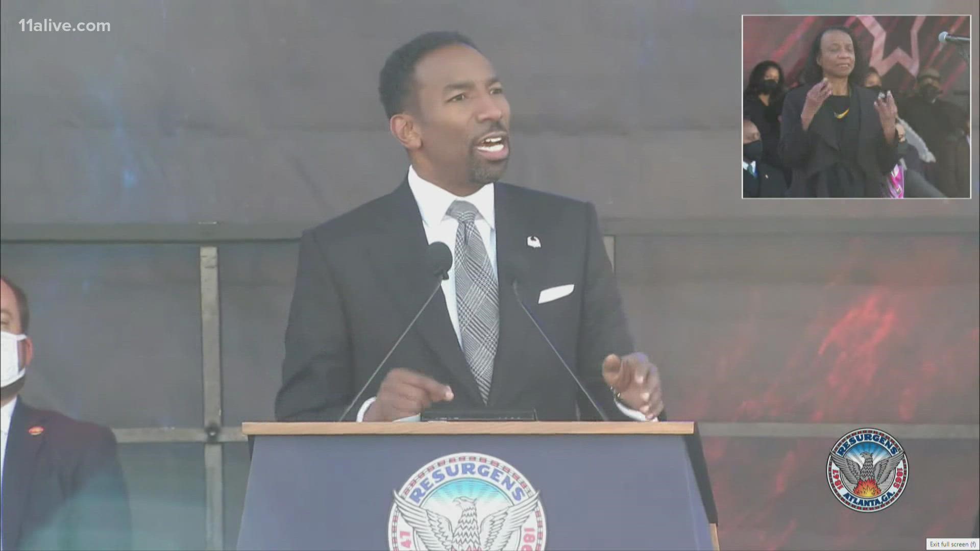 He talked about future plans he would like to see for the city during his inauguration ceremony for mayor.