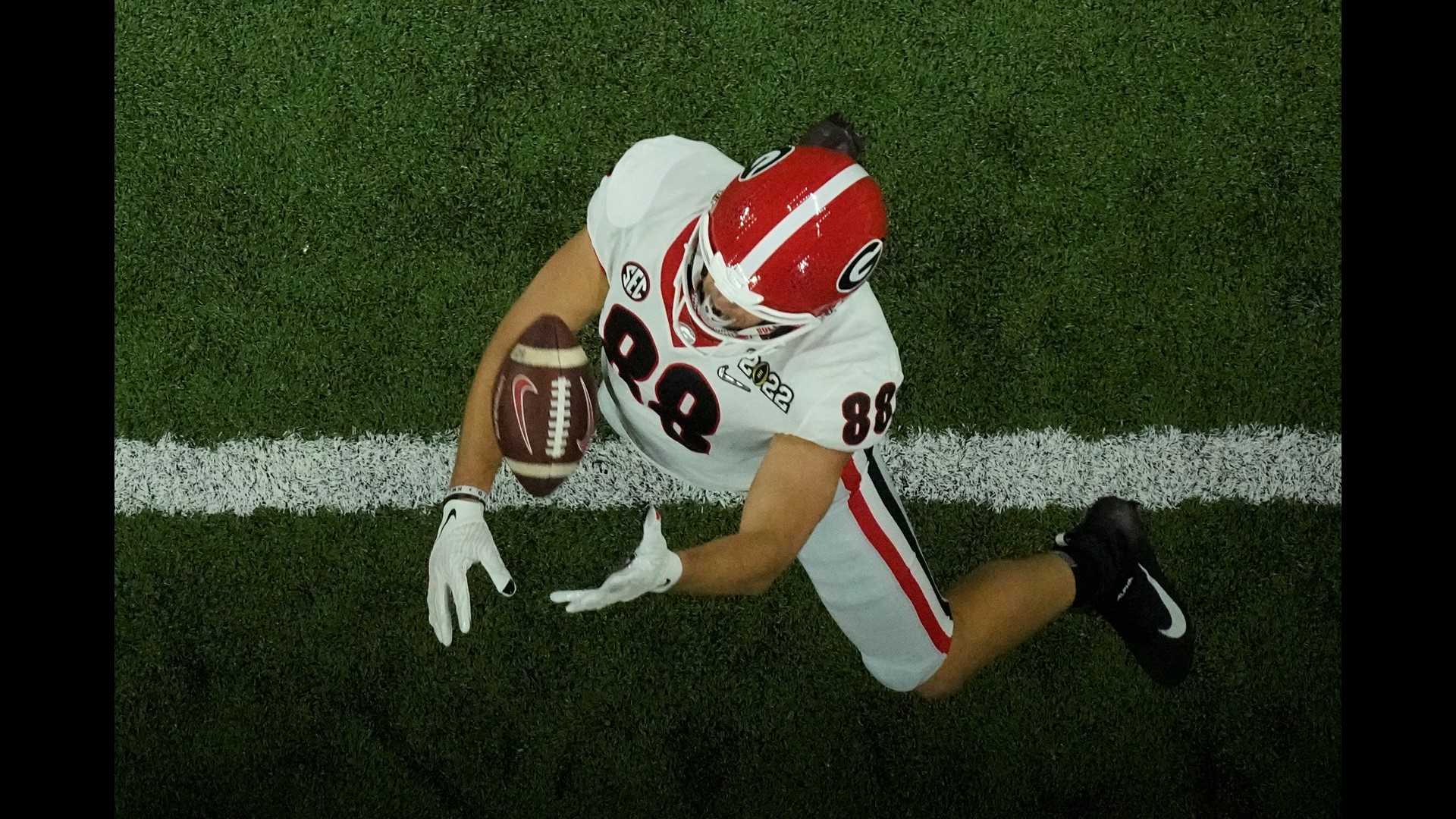 Kirby Smart and Vince Dooley after Football wins title