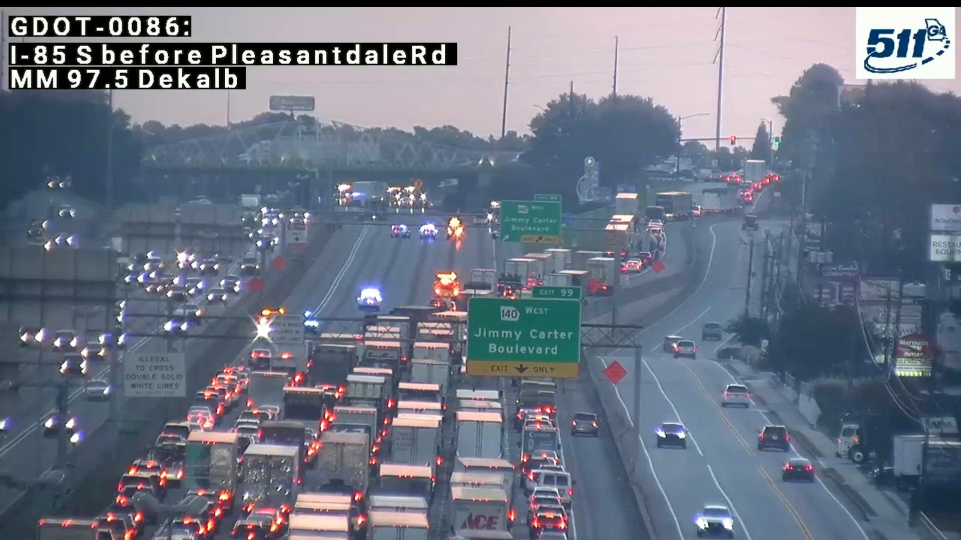 Traffic Alert: Lanes back open on I-85 NB in Gwinnett County at Jimmy ...