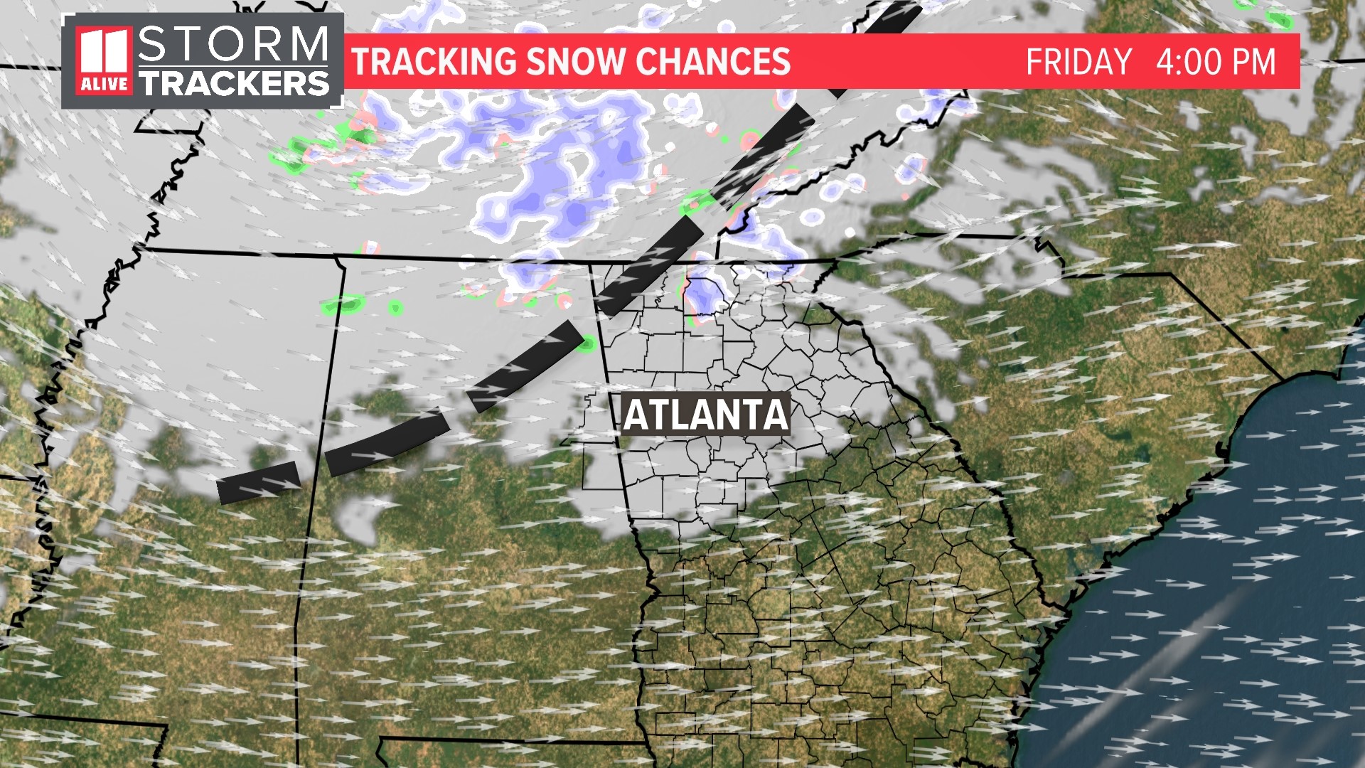 Is it going to snow in GA Friday, Dec. 29