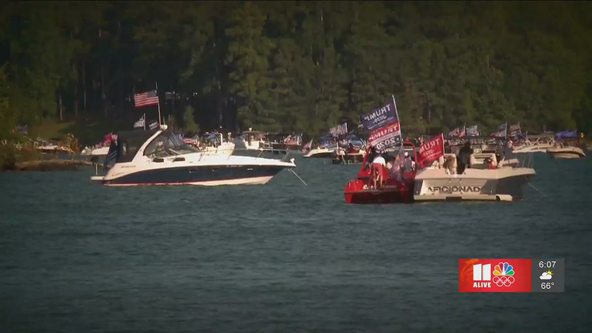 Rush Block: Boaters on Lake Lanier support President Trump; Candidate Linda Pritchett arrested after breaking into her old house; A man drowned in Lake Allatoona.