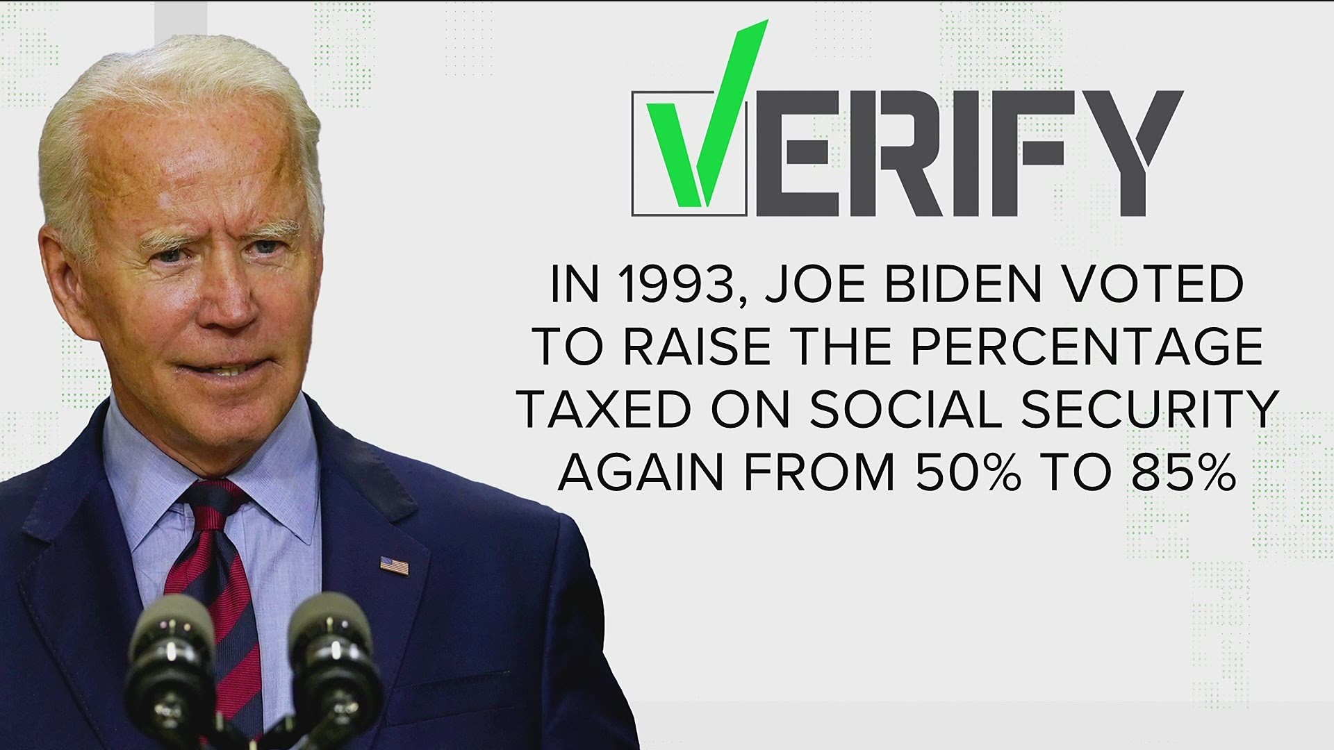 The Verify Team was sent an email, in which a viewer claimed that Joe Biden voted to tax social security benefits two times in his career. This is true.