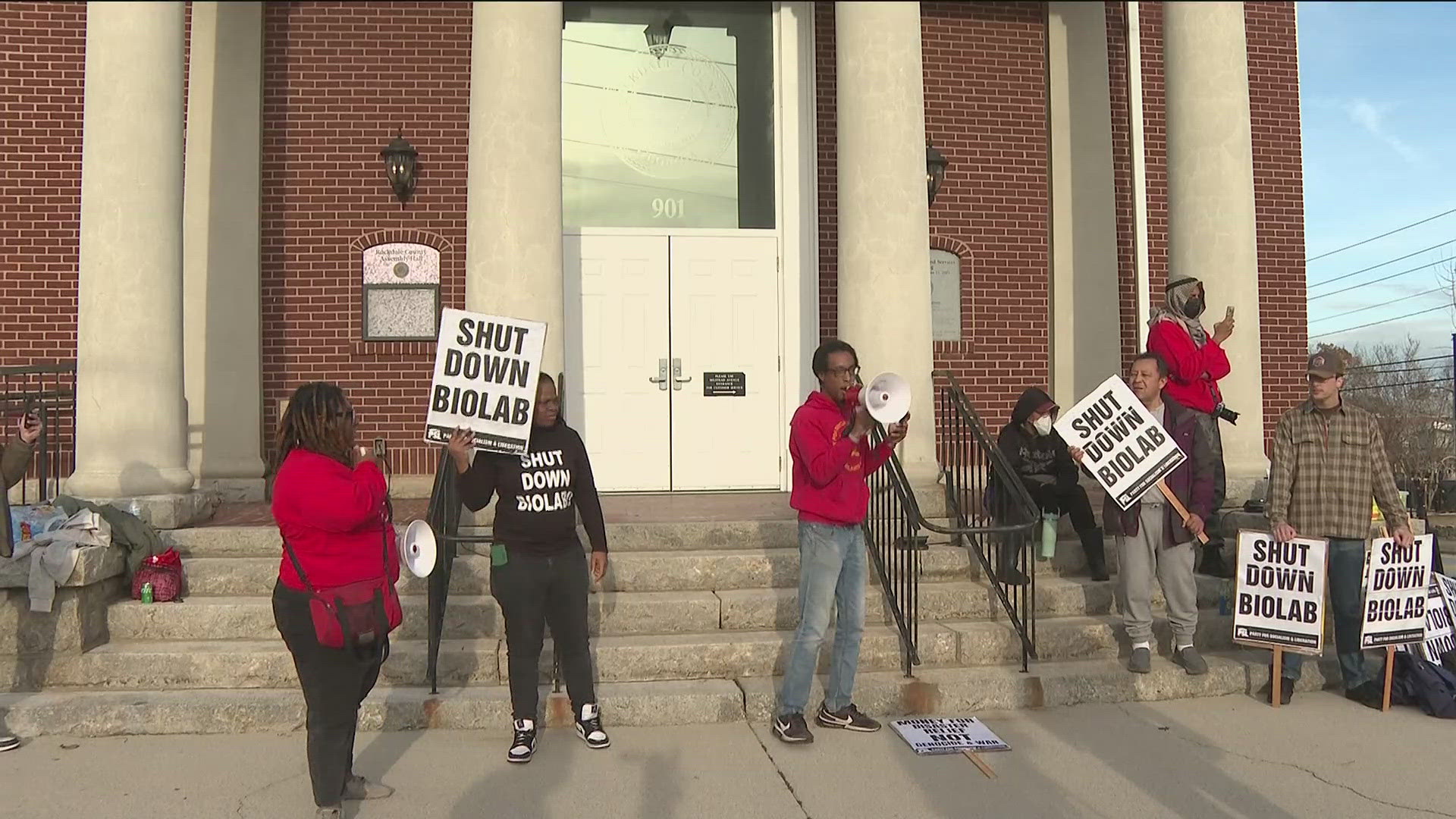 Many residents and protesters gathered, demanding for BioLab's Rockdale County facility to be shut down.