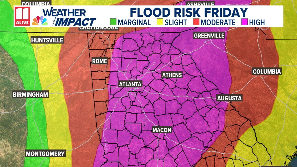 Helene flood warnings metro Atlanta north Georgia List | 11alive.com