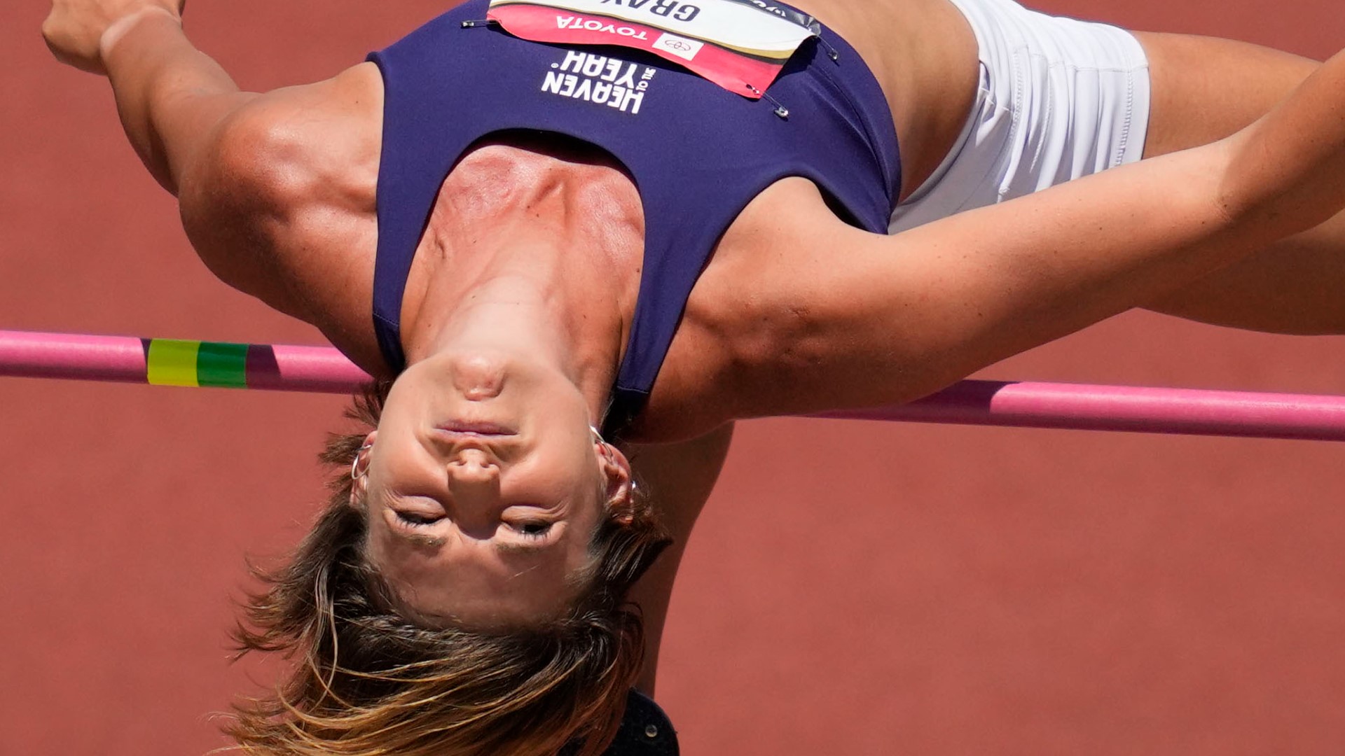 Athlete champions for women's decathlon in Olympics, Jordan Gray