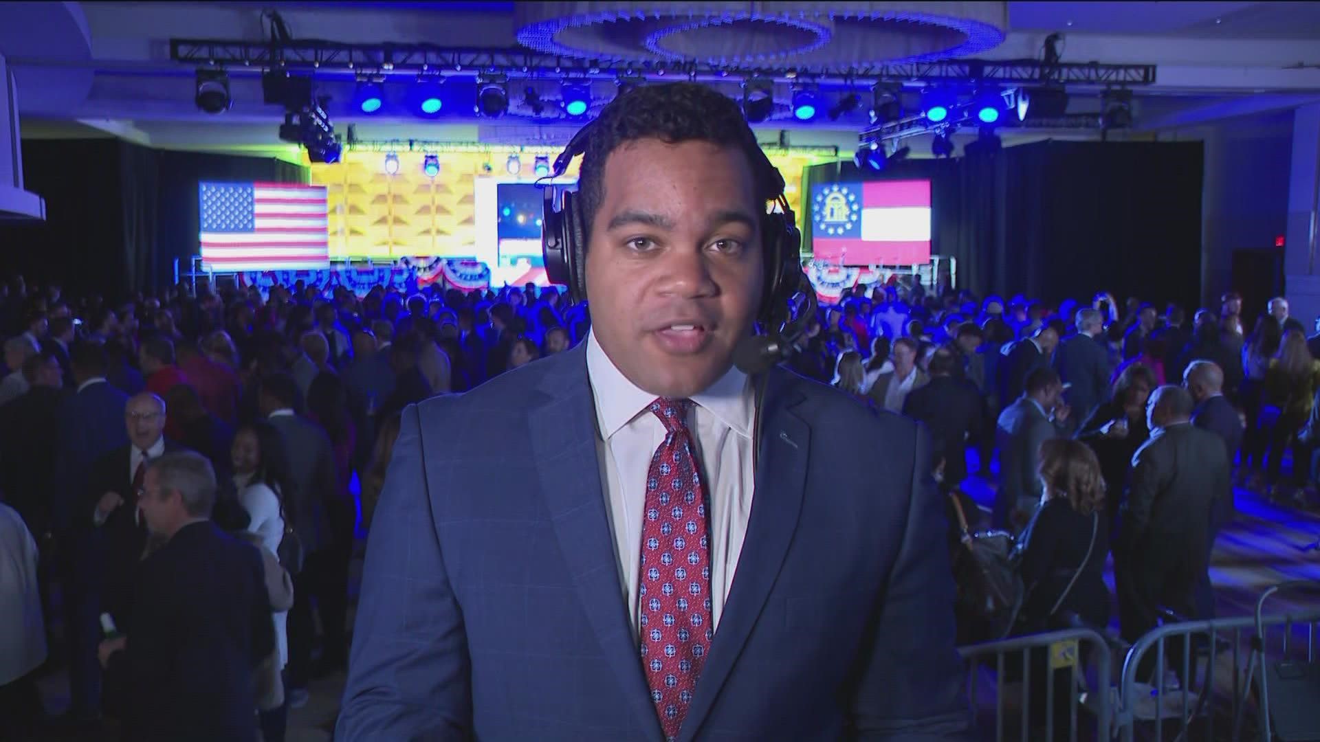 11Alive's Joe Ripley is live at the Warnock watch party in Atlanta.