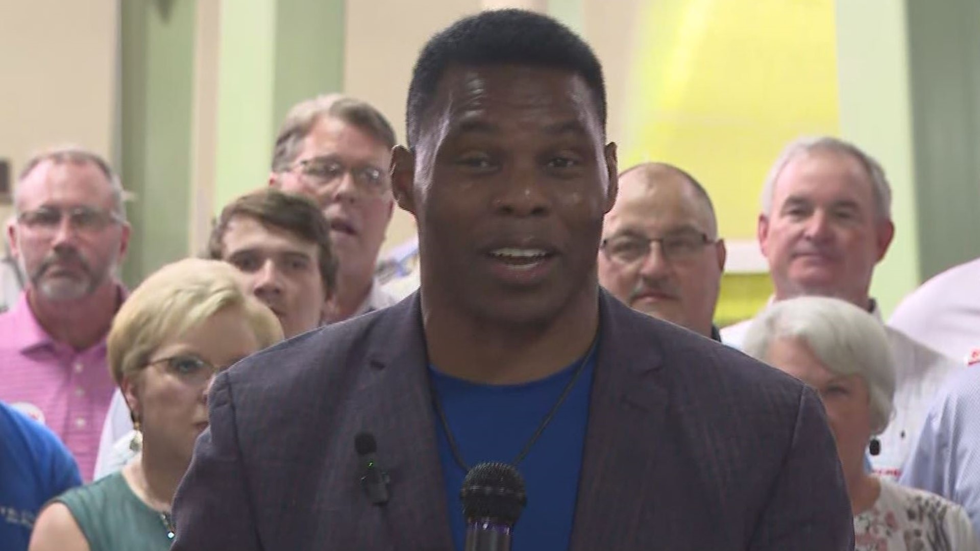 Herschel Walker was at a campaign event in Dalton on Wednesday and fielded questions about the lack of an agreed-upon Georgia Senate debate with Raphael Warnock.