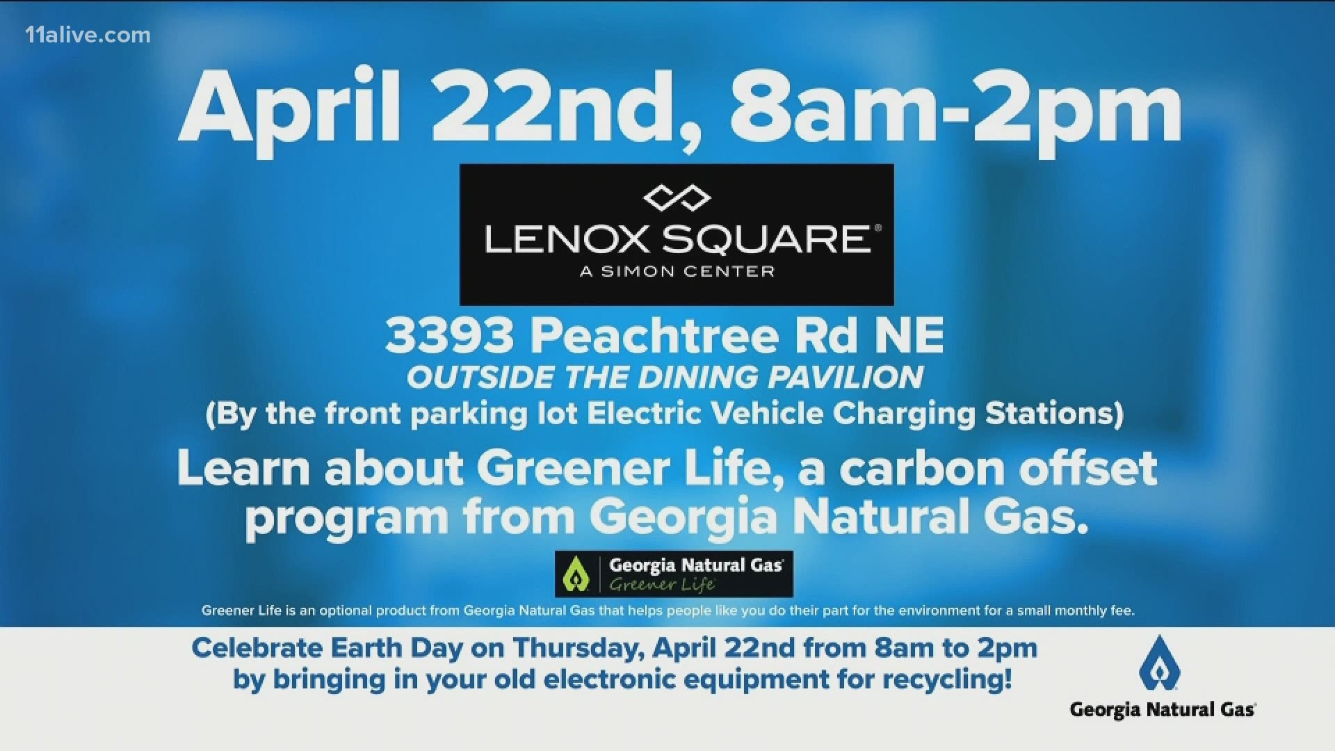 Give back this Earth Day! Recycle your old electronics at Lenox Square Thursday, April 22nd.