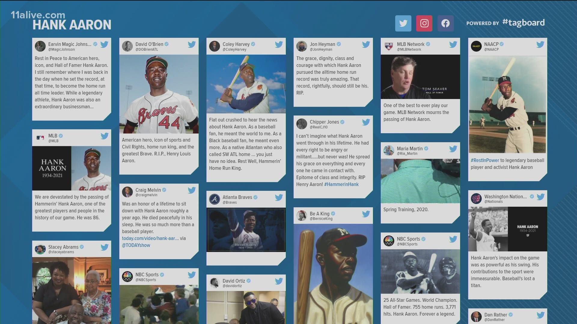 11Alive reflects on the life of Hank Aaron on the day of his death.
