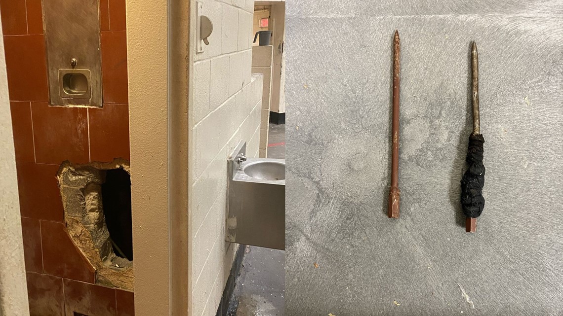 Inmate digs hole into wall of Fulton County Jail in order to stab