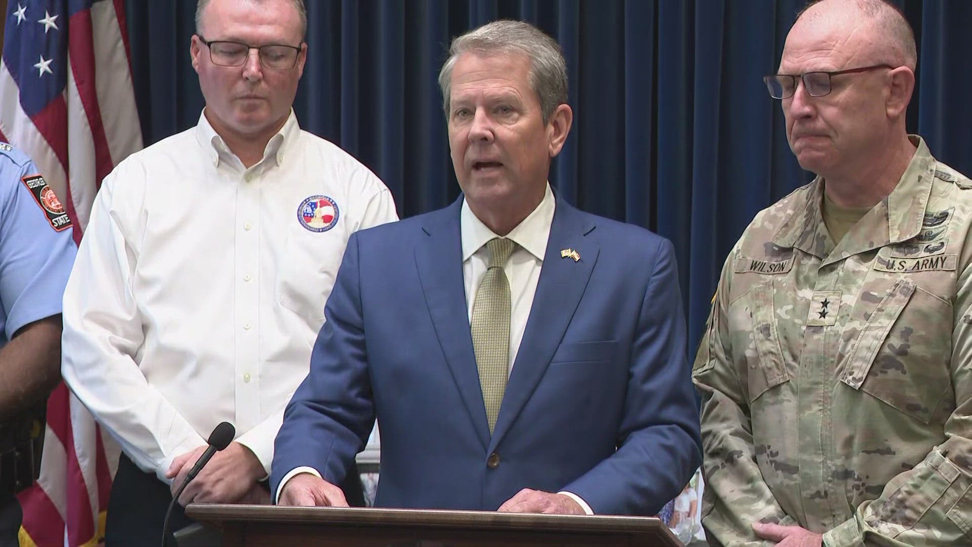 Gov. Brian Kemp will give an update in the mid-morning as leaders continue to highlight recovery efforts in Georgia from Hurricane Helene.