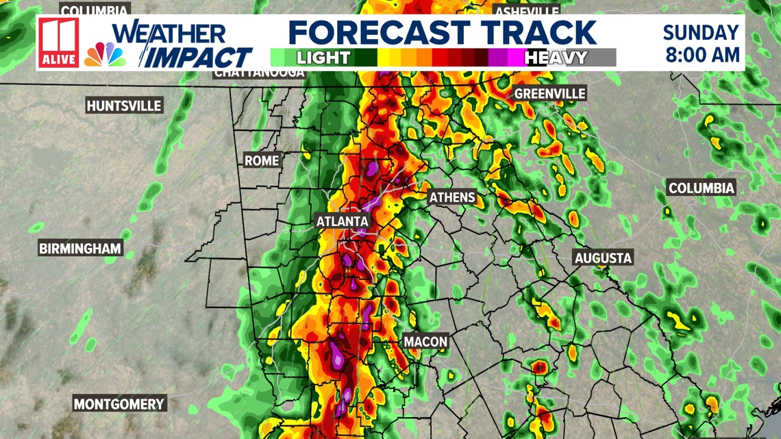 Tornado Watch issued for metro Atlanta area Tracking storms moving in