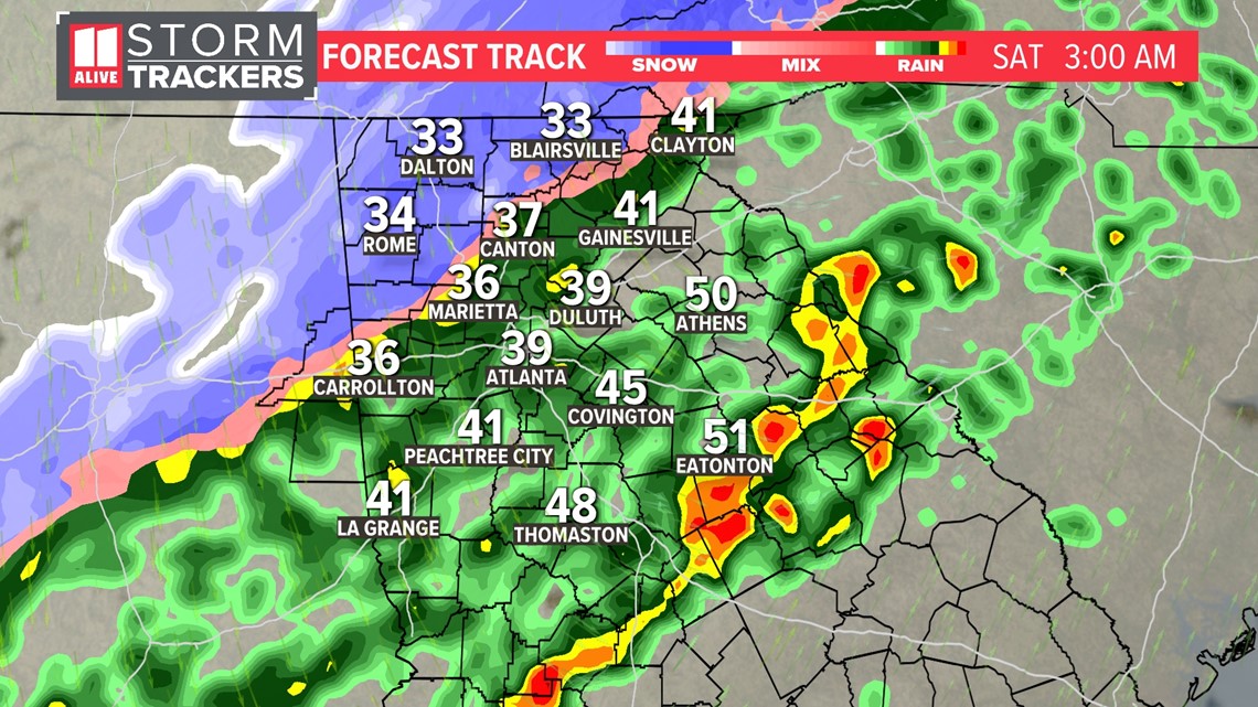 Atlanta weather this weekend timeline Will it snow and when