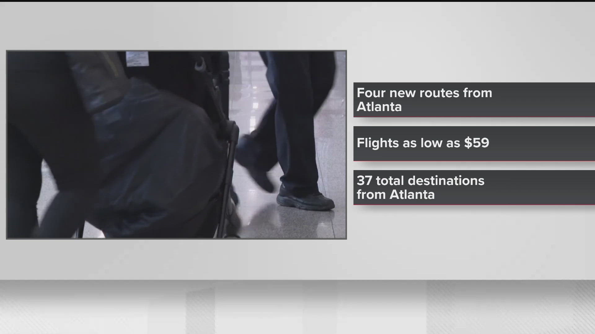 The airline is adding four new routes.