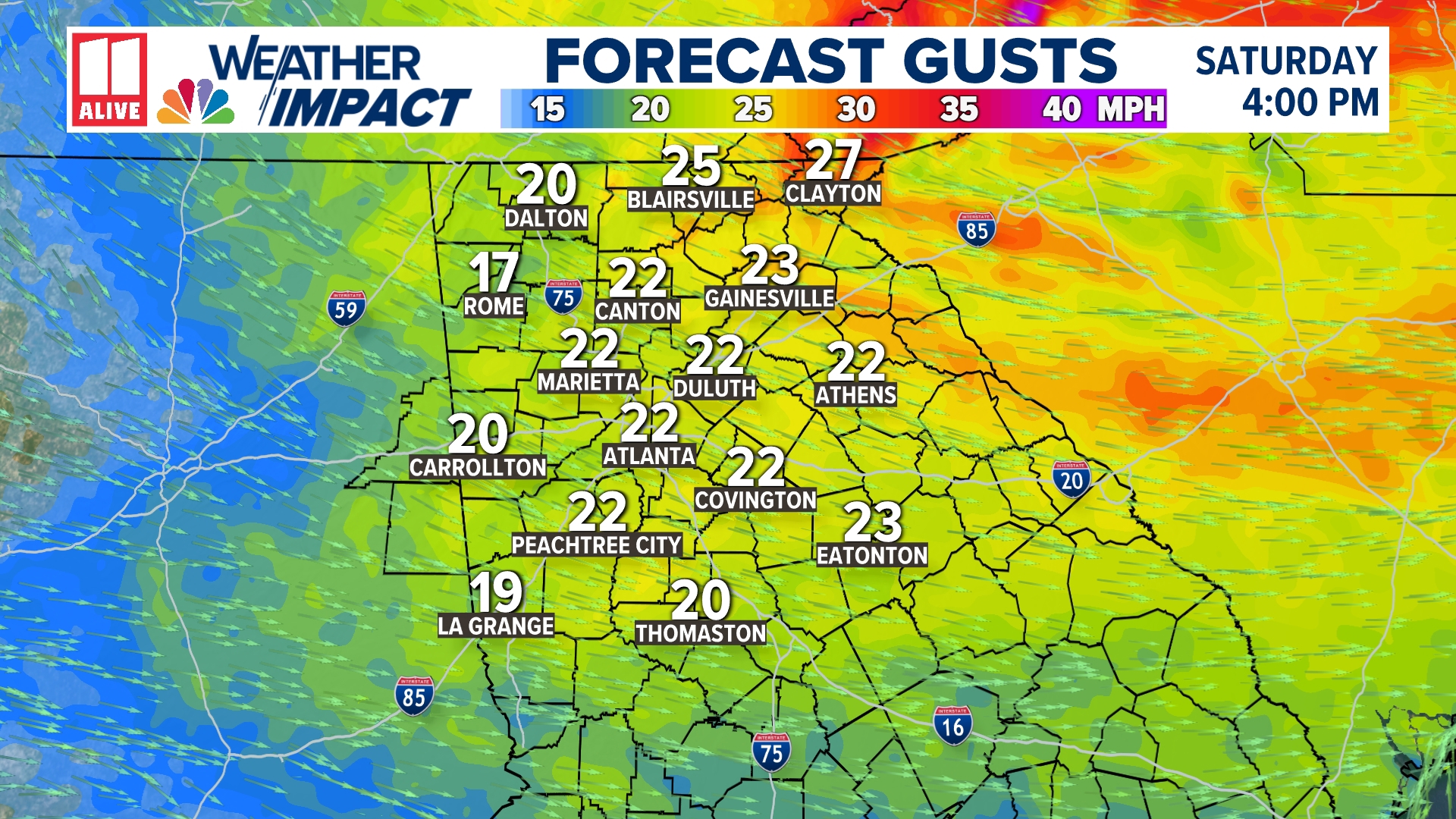 Georgia weather: Red flag warning Saturday amid dry, windy conditions ...