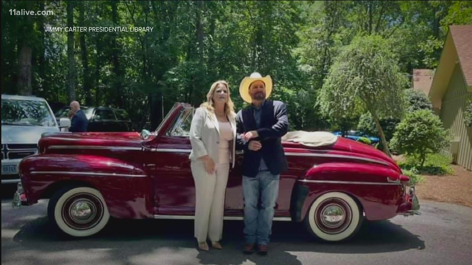 It's a restored 1946 car gifted by Garth Brooks and Trisha Yearwood.