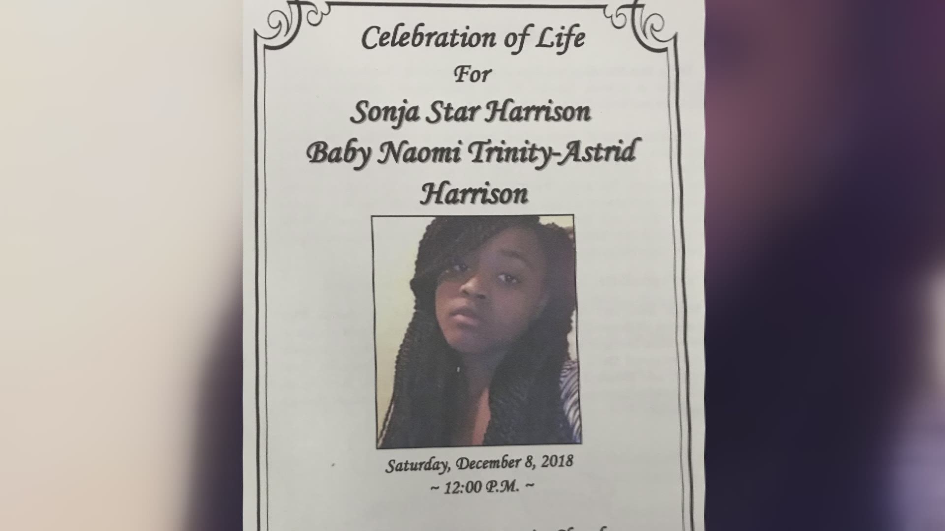 The gloomy weather matched the hearts of family and friends who clung to each other, mourning the loss of 14-year-old Sonja Harrison.