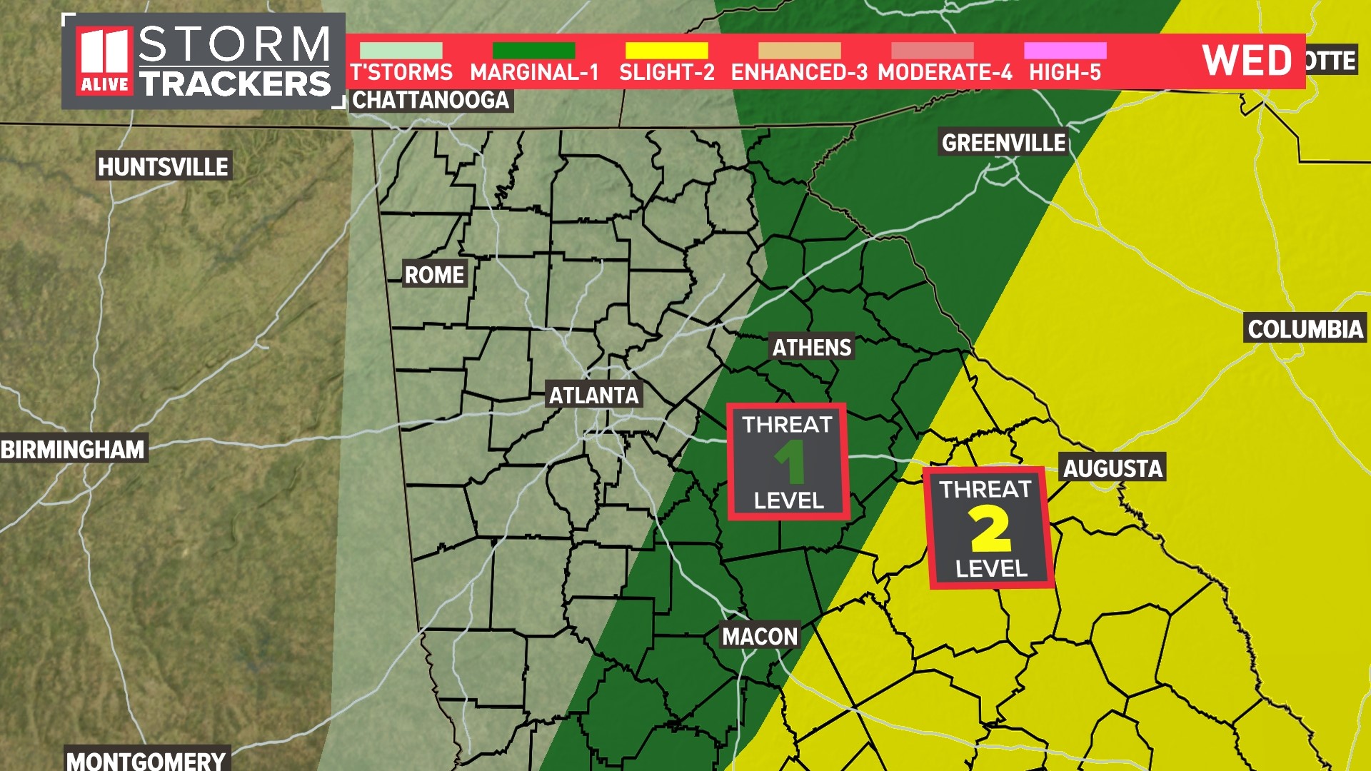 Atlanta weather Storms Timeline