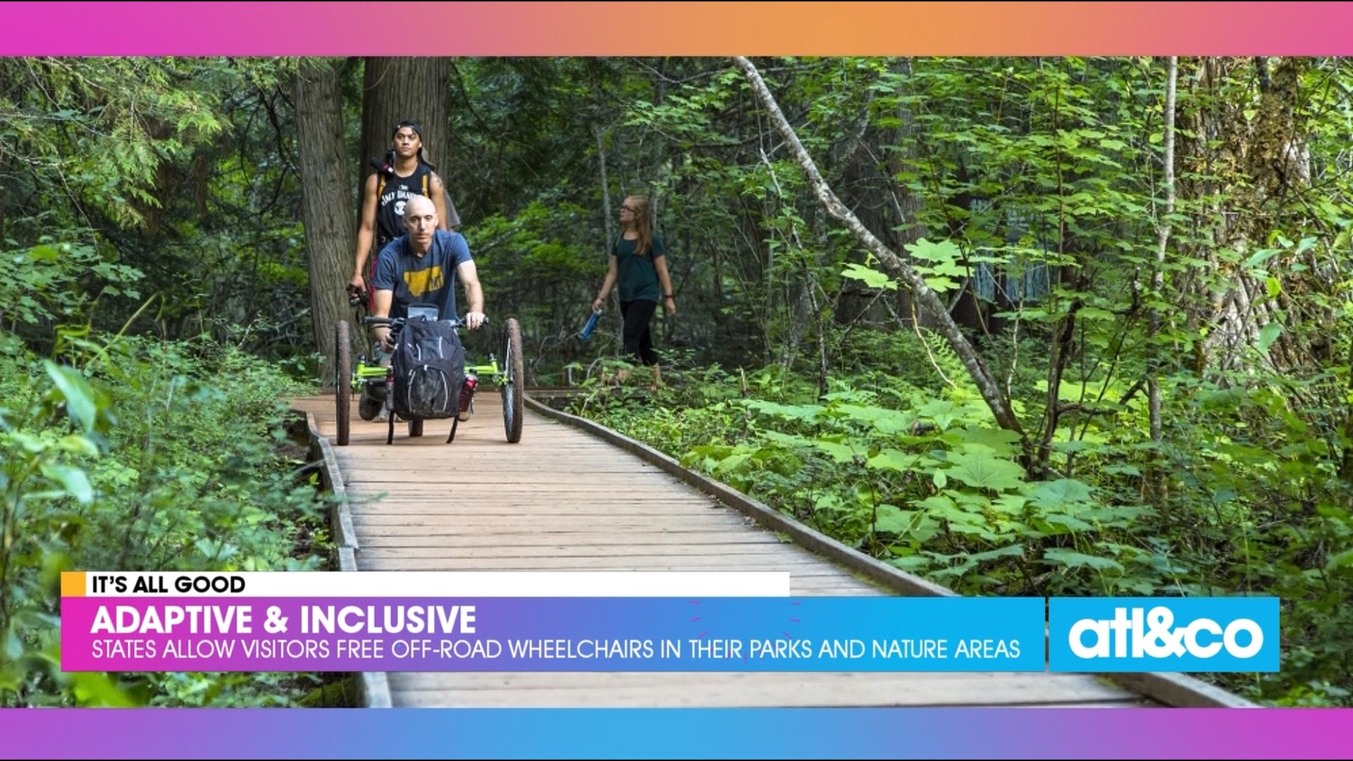 Parks departments across the country are beginning to offer free all-terrain wheelchairs at their visitor centers for disabled people to explore nature.