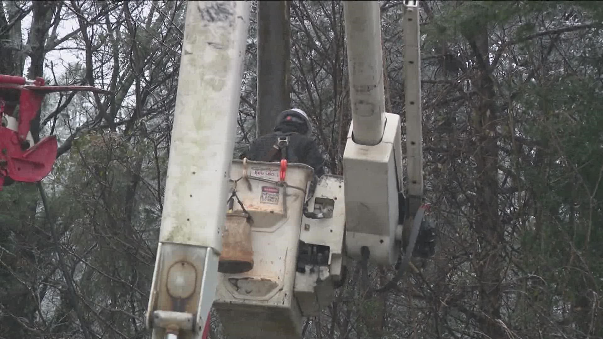 Georgia Power crews are working hard to restore power to customers.
