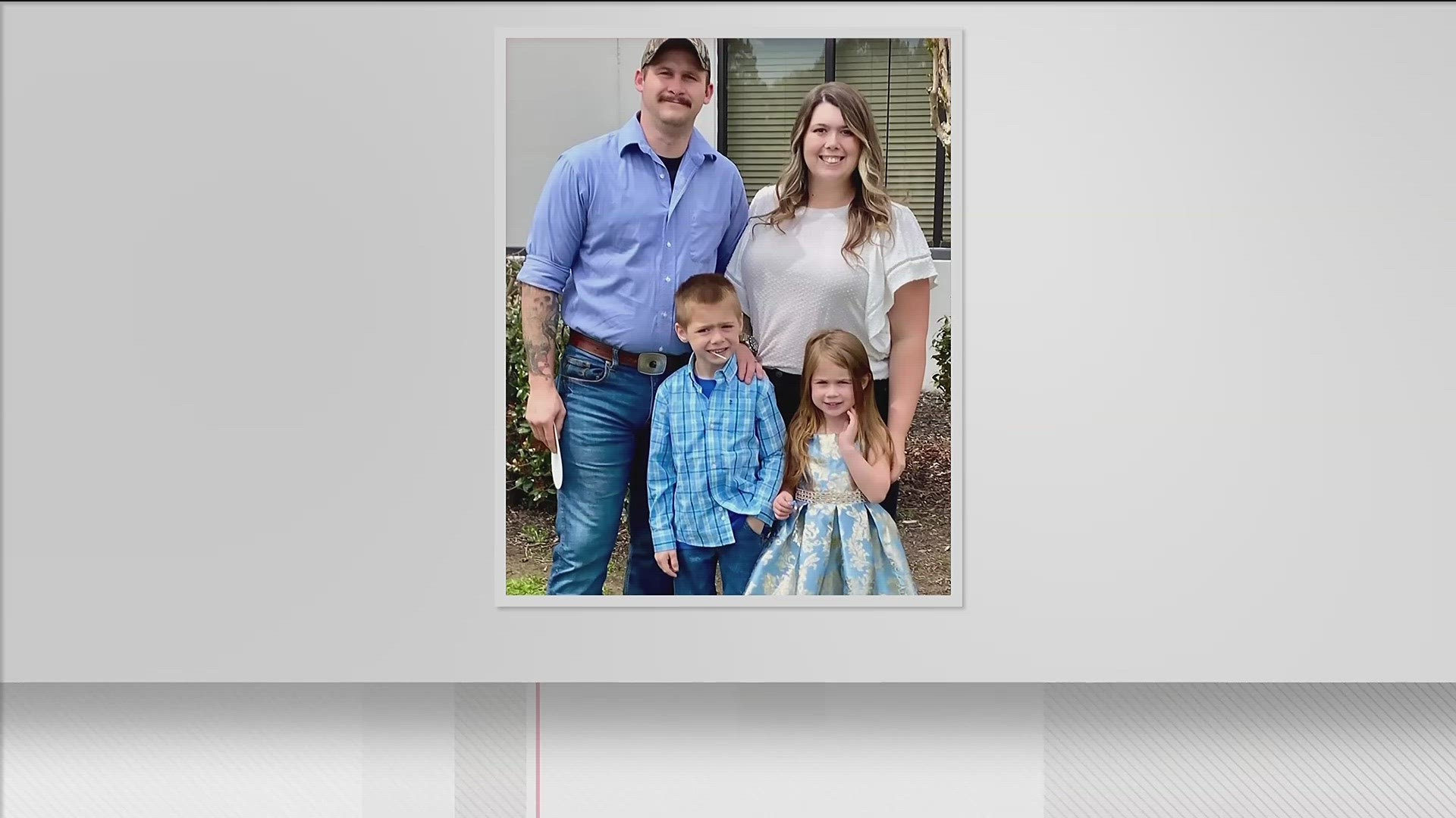 Hall County Deputy Patrick Neil Holtzclaw is mourning the loss of his 29-year-old wife and two children.