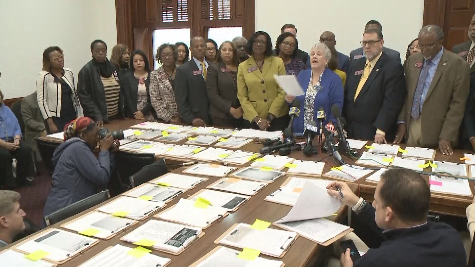 Georgia Senate Democrats discussed the arrest of Sen. Nikema Williams during a protest on Tuesday at the state Capitol, and demanded every vote in Georgia's midterm race be counted.
