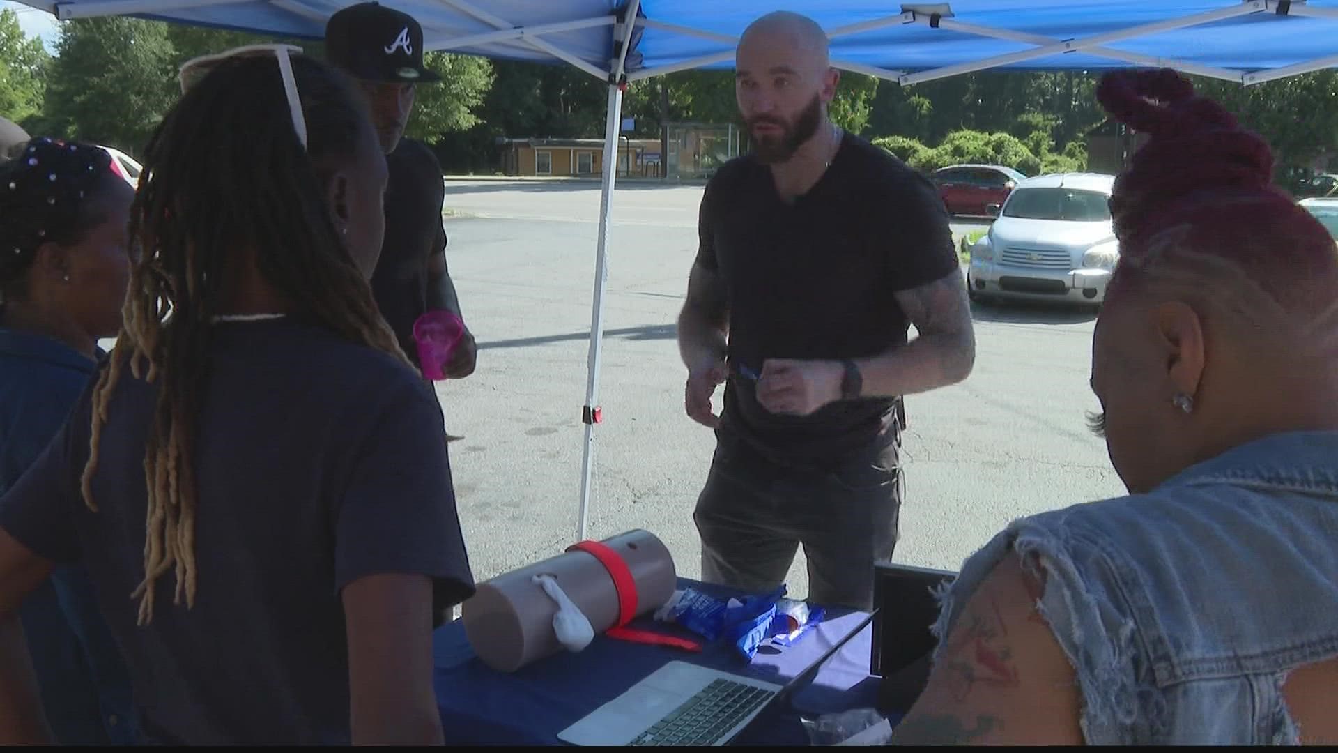 A group of anti-violence organizations came together Sunday trying to give people resources and support amid a rash of gun violence in metro Atlanta.