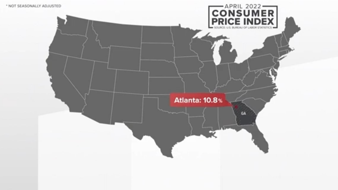 Atlanta has second highest inflation rate, data shows