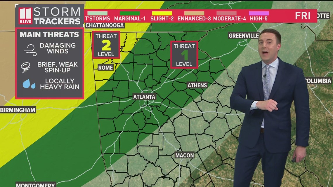 Strong storms possible in Atlanta, north Georgia this weekend | Timeline