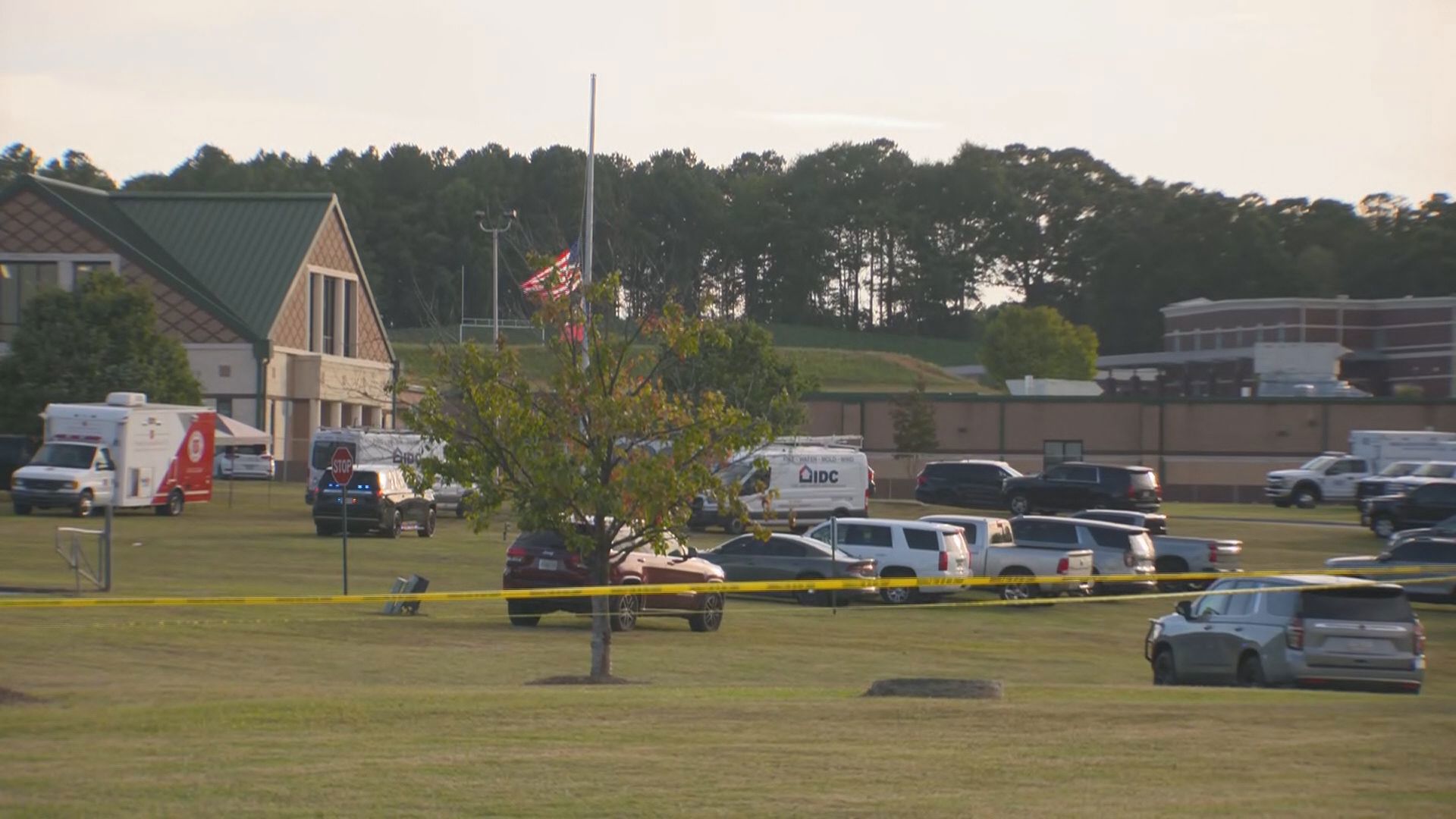 Flag at Apalachee High School lowered to half-staff after shooting