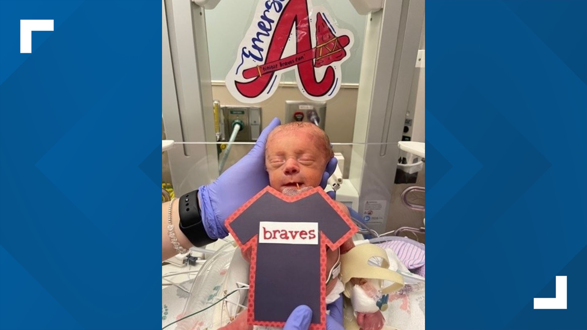 'Tiniest Braves fan,' baby in NICU during World Series, goes to first game