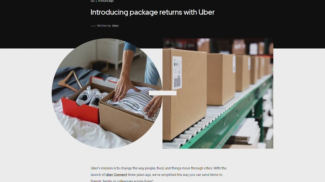 Uber return package service Atlanta How it works