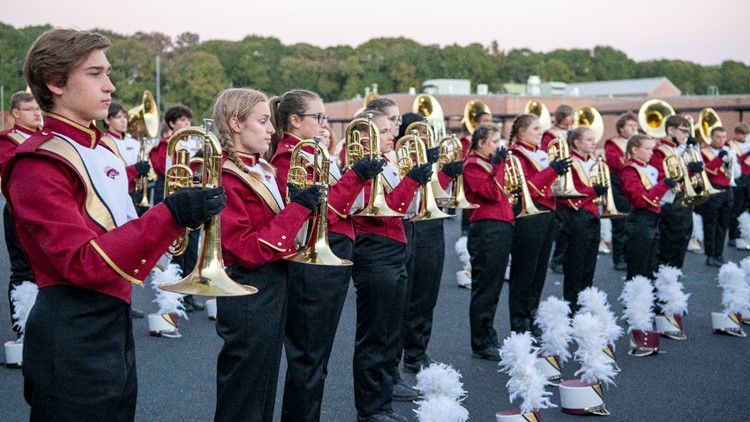 high school marching band parade