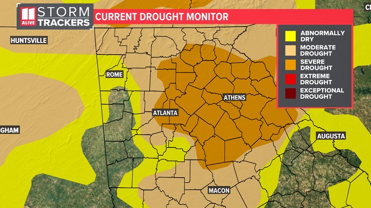 Severe Drought expands into Atlanta metro