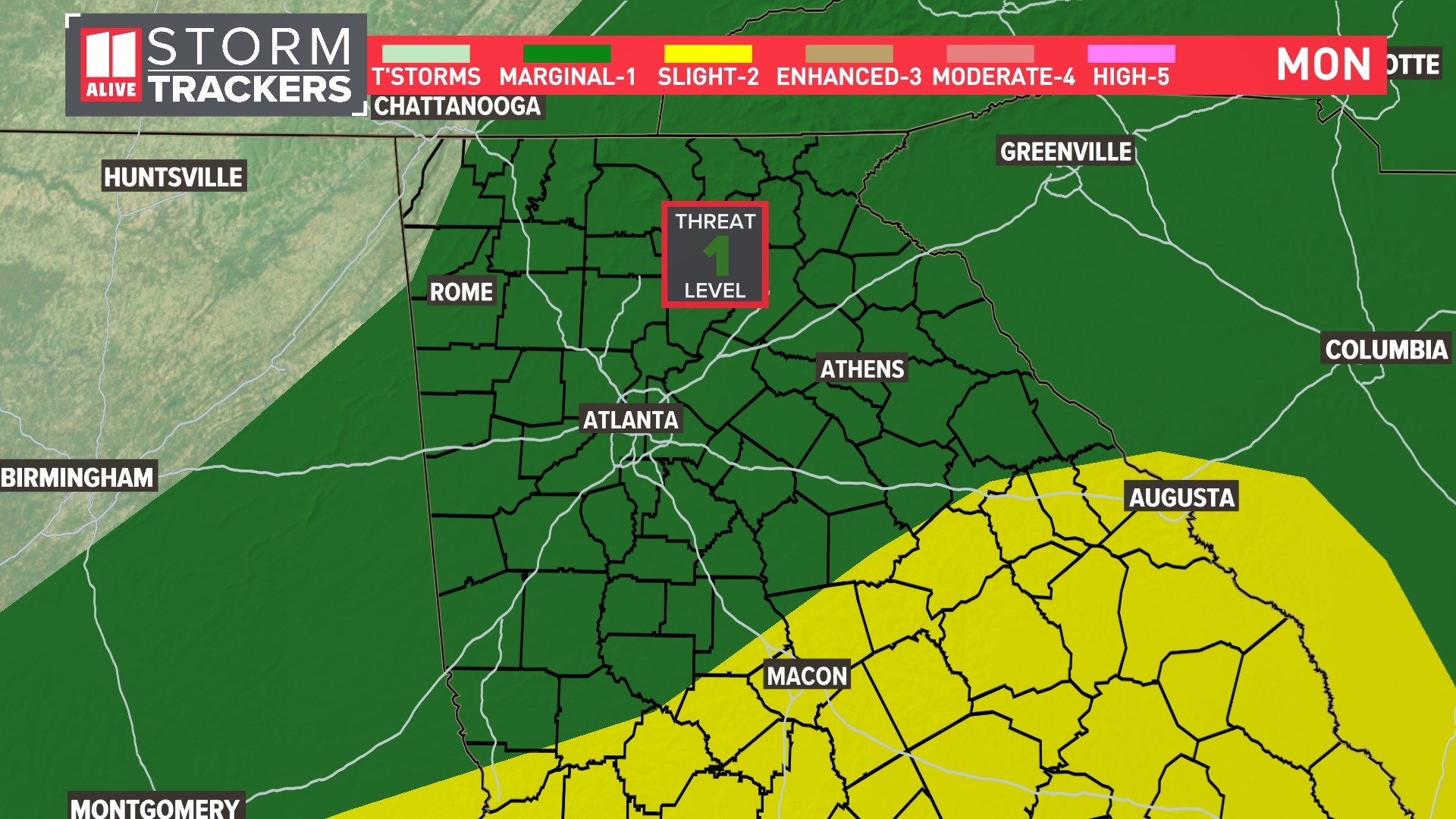 Rain chances expected in north Georgia all week | What to know ...