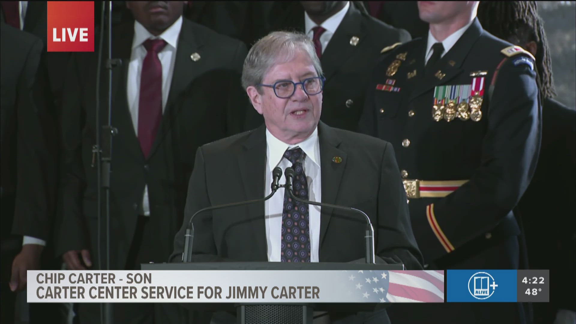 Jimmy Carter's son, Chip Carter, recalls childhood memories at service